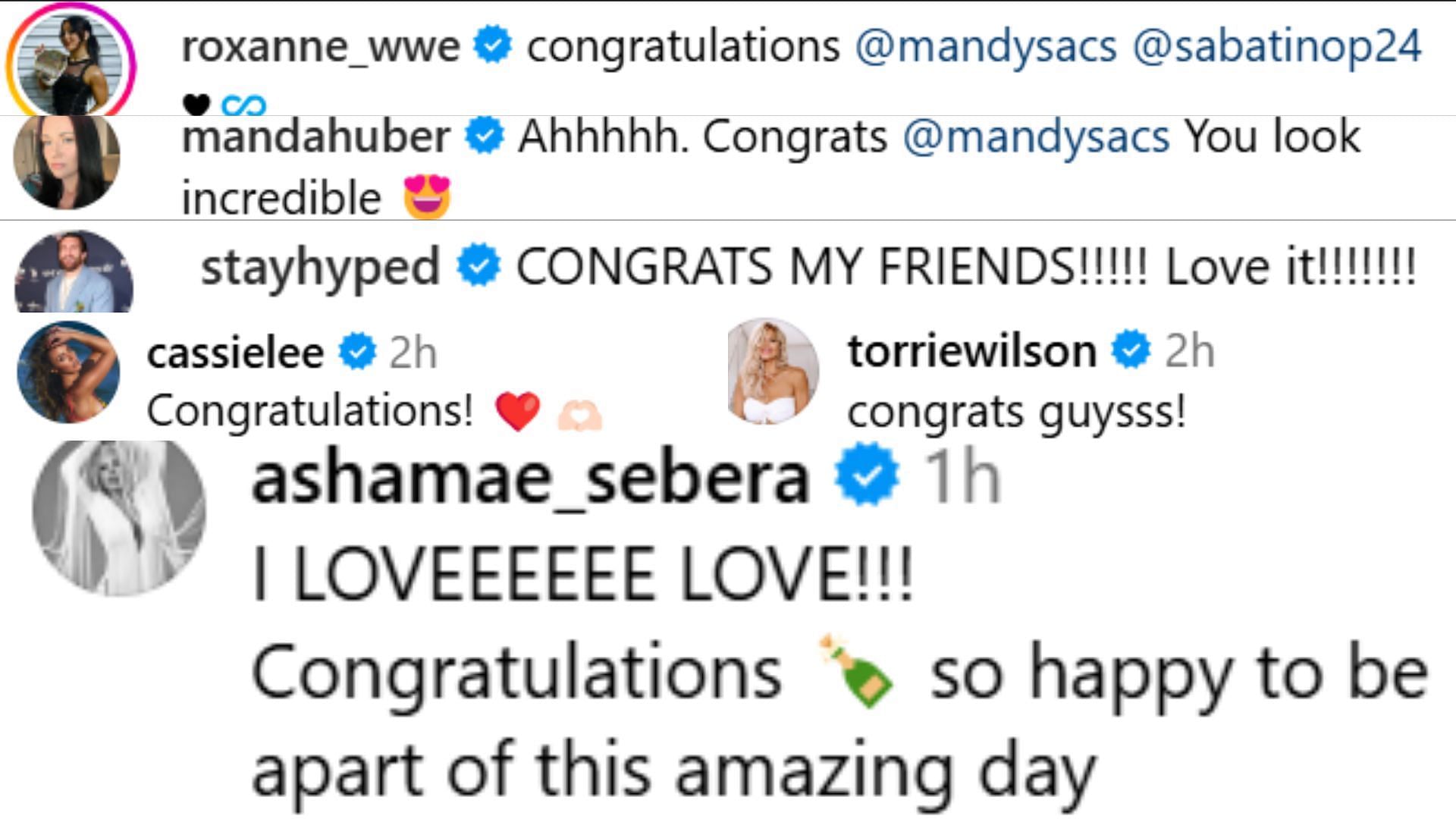 The pro wrestling industry reacts to Mandy Rose's wedding (Image credits: Rose's Instagram)